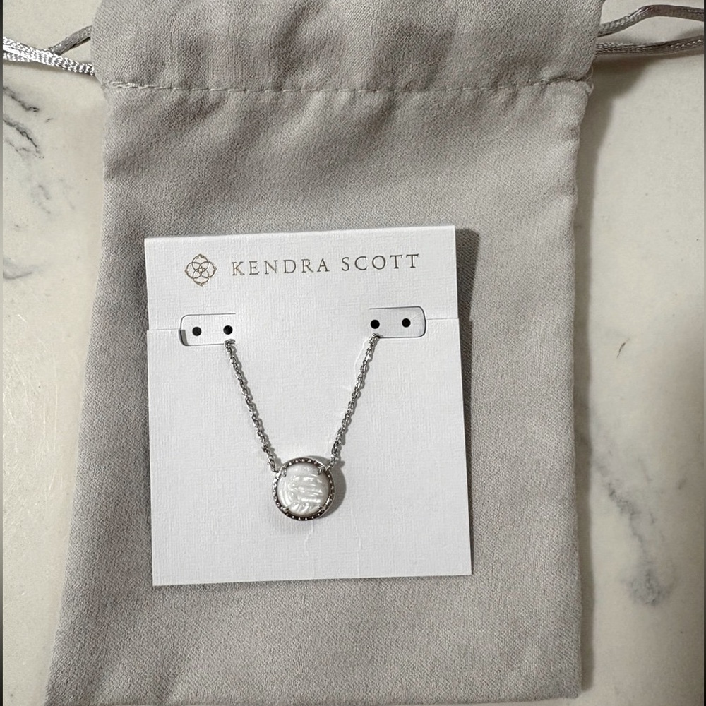 Kendra Scott Silver Volleyball Necklace